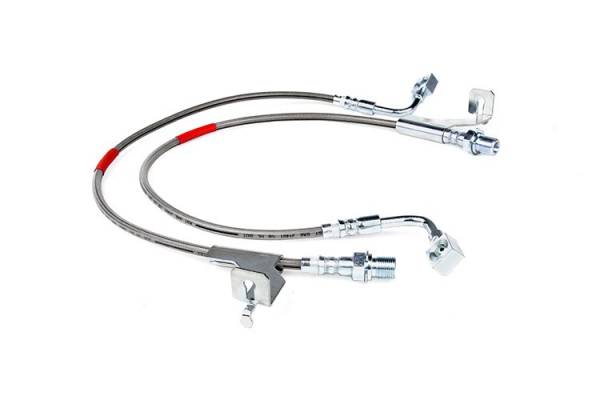 Rough Country - Extended Front Stainless Steel Brake Lines 87 PU/87-91 SUV Rough Country