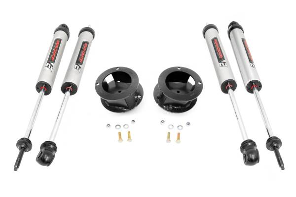 Rough Country - 2.5 Inch Ram Leveling Kit w/ V2 Shocks Coil Spring For 14-Up 2500/3500 4WD Rough Country