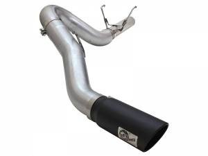 aFe Power Large Bore-HD 5" 409 Stainless Steel DPF-Back Exhaust System - 13-18 Cummins 6.7
