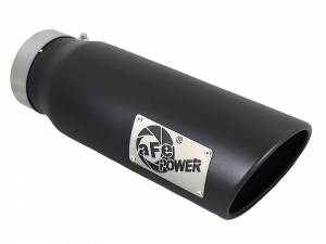 Exhaust - Exhaust Tips - AFE - aFe Power EXH Tip; 4In x 5Out x 15L in Bolt-On (Blk) - 49T40501-B15
