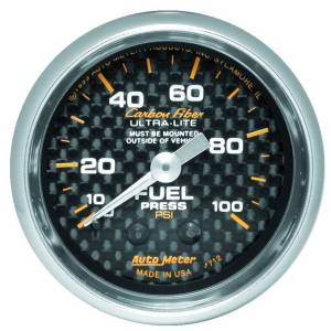 Autometer 4711 0-15 PSI Fuel Pressure Gauge in Carbon Fiber, 2 1/16"