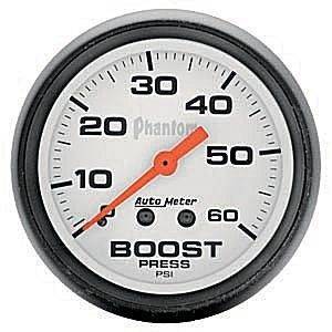 Autometer 5705 0-60 PSI, Mechanical boost gauge, Phantom series
