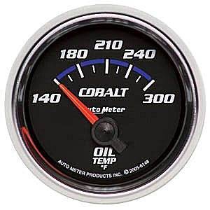 Autometer 6148 Cobalt Series Short Sweep Oil Temp 140-300F 2-1/16in