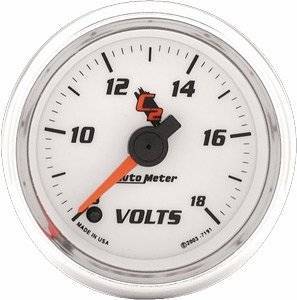 Autometer 7191 C2 Series Voltmeter Gauge 8-18V 2-1/16s