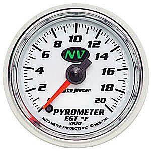 Autometer 7345 NV PYROMETER, 0 2000`F, 2-1/16in