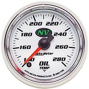 Autometer 7356 NV Series OIL TEMP, 140 - 280`F, 2-1/16in.