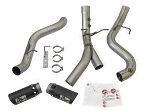 AFE - AFE Large Bore-HD 4" 409 Stainless Steel DPF-Back Dual Exhaust System W/Black Tips 17-19 L5P Duramax - Image 6