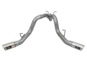 AFE - AFE Large Bore-HD 4" 409 Stainless Steel DPF-Back Dual Exhaust System W/Polished Tips 17-19 L5P Duramax - Image 2