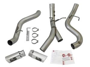 AFE - AFE Large Bore-HD 4" 409 Stainless Steel DPF-Back Dual Exhaust System W/Polished Tips 17-19 L5P Duramax - Image 6
