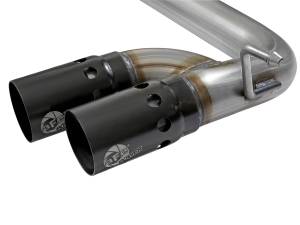 AFE - AFE Rebel Series Side Exit 3" 409 Stainless Steel DPF-Back Exhaust System W/Black Tips - Image 2