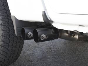 AFE - AFE Rebel Series Side Exit 3" 409 Stainless Steel DPF-Back Exhaust System W/Black Tips - Image 5