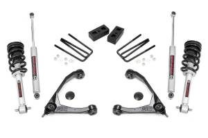 3.5 Inch Suspension Lift Kit w/Upper Control Arms N3 Struts & Shocks 07-13 Silverado/Sierra 1500 2WD Rough Country