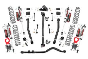 3.5 Inch Jeep Suspension Lift Kit Vertex Reservoir Stage 2 Coils & Adj. Control Arms 18-20 Wrangler JL Rough Country