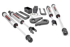 Rough Country - 1.5 - 2.5 Inch GM Leveling Lift Kit w/ V2 Shocks 99-06 1500 PU 4WD Rough Country
