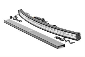 54-inch Curved Cree LED Light Bar - Dual Row Chrome Series w/ Cool White DRL Rough Country