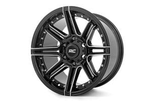 88 Series Wheel One-Piece Gloss Black 22x10 6x5.5 -25mm Rough Country