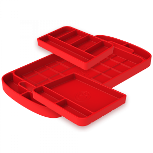 Tool Tray Silicone 3 Piece Set Color Red S&B