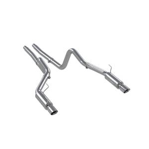 3in Cat Back Exhaust System Dual Split Rear Race Version T409 Stainless Steel 4 Inch Tips For 05-09 Ford Mustang GT 4.6L 07-10 Ford Shelby GT500 MBRP