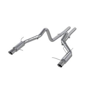 3in Cat Back Exhaust System Dual Split Rear Race Version Aluminized Steel For 11-14 Ford Mustang GT 5.0L 11-12 Ford Shelby GT500 MBRP