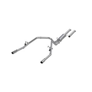 3 Inch Cat Back Exhaust System 2.5 Inch Dual Split Rear For 04-05 Dodge Ram Hemi 1500 4.7L and 5.7L Standard Cab/Crew Cab/Short Bed Aluminized Steel MBRP