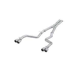 2015-2016 Dodge Challenger Aluminized Steel 3 Inch Dual Rear Cat-Back Quad Tips (Race Version) Exhaust System MBRP