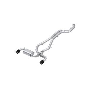 20-24 Toyota Supra T304 Stainless Steel 3 inch Cat Back Dual Rear with Carbon Fiber Tips MBRP