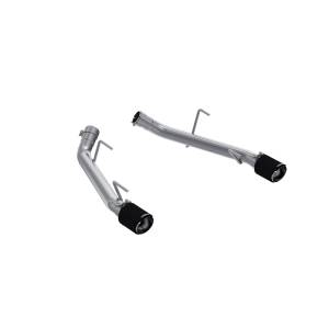 2005-2010 Ford Mustang GT 4.6L/ 2007-2010 Ford Mustang GT500 5.4L, T304 Stainless Steel 2.5 Inch Axle-Back with Carbon Fiber Tips, Race Version, MBRP