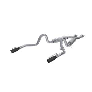 1999-2004 Ford Mustang GT/ Mach 1 4.6L Aluminized Steel 2.5 Inch Cat-Back Dual Rear Exit with Black Tips MBRP