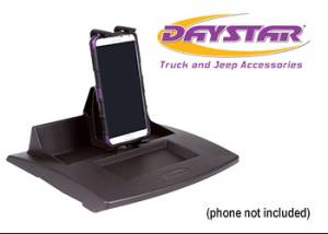 07-10 Upper Dash Panel W/ Large I Phone and I Phone Plus Mini Pad Mount Black Daystar