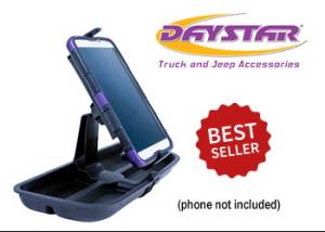 11-17 Upper Dash Panel W/ Large I Phone and I Phone Plus Mini Pad Mount Black Daystar