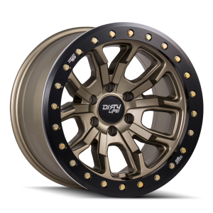 Dirty Life Race Wheels DT-1 9303 Satin Gold W/Simulated Beadlock Ring 17X9 6-139.7 -38Mm 106Mm