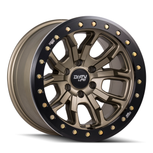 Dirty Life Race Wheels DT-1 9303 Satin Gold W/Simulated Beadlock Ring 17X9 6-139.7 -38Mm 106Mm