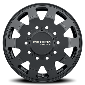 Mayhem Wheels - Mayhem Dually Wheels Challenger 8181 FB 22x8.25 Front Dually Full Black 169 Off Set 10 Lug 11.28 BSM 220.1 Bore Cast Aluminum - Image 2