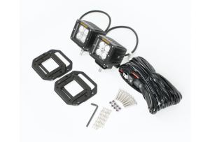 Scorpion Extreme Products - LED Light Pod Spot Beam Surface And Flush Mount Kit Pair Alpha Series Scorpion Extreme