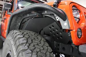 Fishbone Offroad - Jeep JK Inner Fenders 07-18 Wrangler JK Front/Rear Set Of 4 Aluminum Black Powdercoat Fishbone Offroad - Image 2