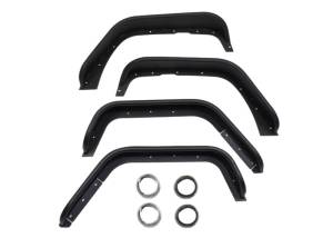 Fishbone Offroad - Jeep JK Tube Fenders 07-18 Wrangler JK Front/Rear Set Of 4 Aluminum Black Textured Powdercoat Fishbone Offroad - Image 5