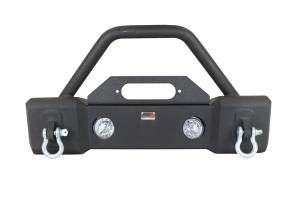 Fishbone Offroad - Jeep JK Stubby Bumper W/Tube Guard 07-18 Wranger JK Black Texured Powercoated Fishbone Offroad - Image 3