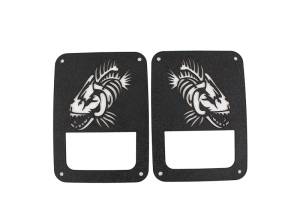 Fishbone Offroad - Jeep JK Tail Light Covers 07-18 Wrangler JK Black Textured Powdercoat Fishbone Offroad - Image 2