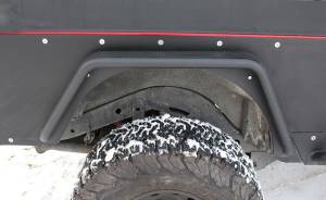 Fishbone Offroad - Jeep TJ Tube Fenders Rear 3 Inch Flare 97-06 Wrangler TJ Steel Black Textured Powdercoat Fishbone Offroad - Image 3