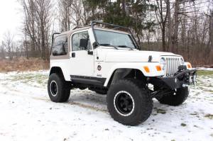 Fishbone Offroad - Jeep TJ Rock Slider W/Tube Step 97-06 Wrangler TJ Steel Black Textured Powdercoat  Fishbone Offroad - Image 2