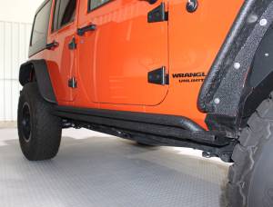 Fishbone Offroad - Jeep JK Rock Slider 07-18 Wrangler JK 4 Door Rubicon Steel Black Textured Powdercoat Fishbone Offroad - Image 2