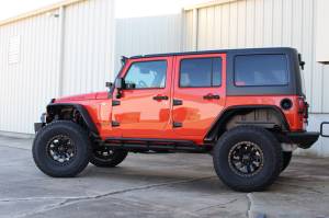 Fishbone Offroad - Jeep JK Rock Sliders 4 Door 07-18 Wrangler JK Unlimited Steel Black Textured Powdercoat Fishbone Offroad - Image 4