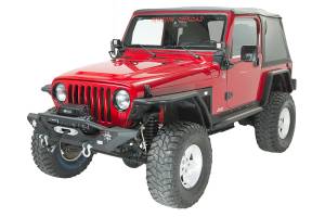 Fishbone Offroad - Jeep TJ/YJ Front Bumper W/LED's 87-06 Wrangler TJ/YJ Steel Black Textured Powercoat Fishbone Offroad - Image 2