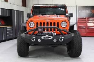 Fishbone Offroad - Jeep JK Front Winch Bumper 07-18 Wrangler JK Full Width Black Powdercoat Fishbone Offroad - Image 3