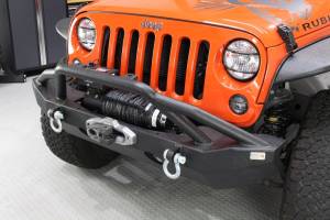 Fishbone Offroad - Jeep JK Front Winch Bumper 07-18 Wrangler JK Full Width Black Powdercoat Fishbone Offroad - Image 4