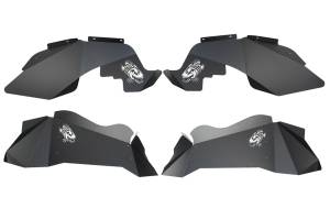 Fishbone Offroad - Jeep JK Logo Aluminum Inner Fenders 07-18 Wrangler JK Black Powdercoat Fishbone Offroad - Image 1