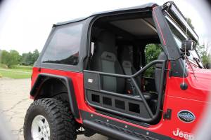 Fishbone Offroad - Jeep TJ Front Tube Doors 97-06 Wrangler TJ Black Textured Powdercoat Steel Fishbone Offroad - Image 6