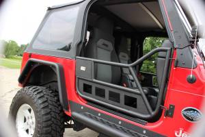 Fishbone Offroad - Jeep TJ Front Tube Doors 97-06 Wrangler TJ Black Textured Powdercoat Steel Fishbone Offroad - Image 8