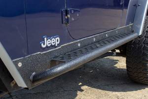 Fishbone Offroad - Jeep LJ Rock Slider W/Tube Step Black Powdercoat Fishbone Offroad - Image 2