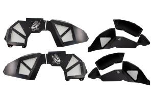 Jeep JL Inner Fenders For 18-Current Wrangler JL Front/Rear Set of 4 Aluminum Black Powdercoat Fishbone Offroad